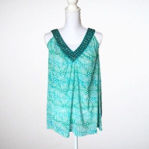 Lane Bryant Studded V-Neck Tank Top - 22/24